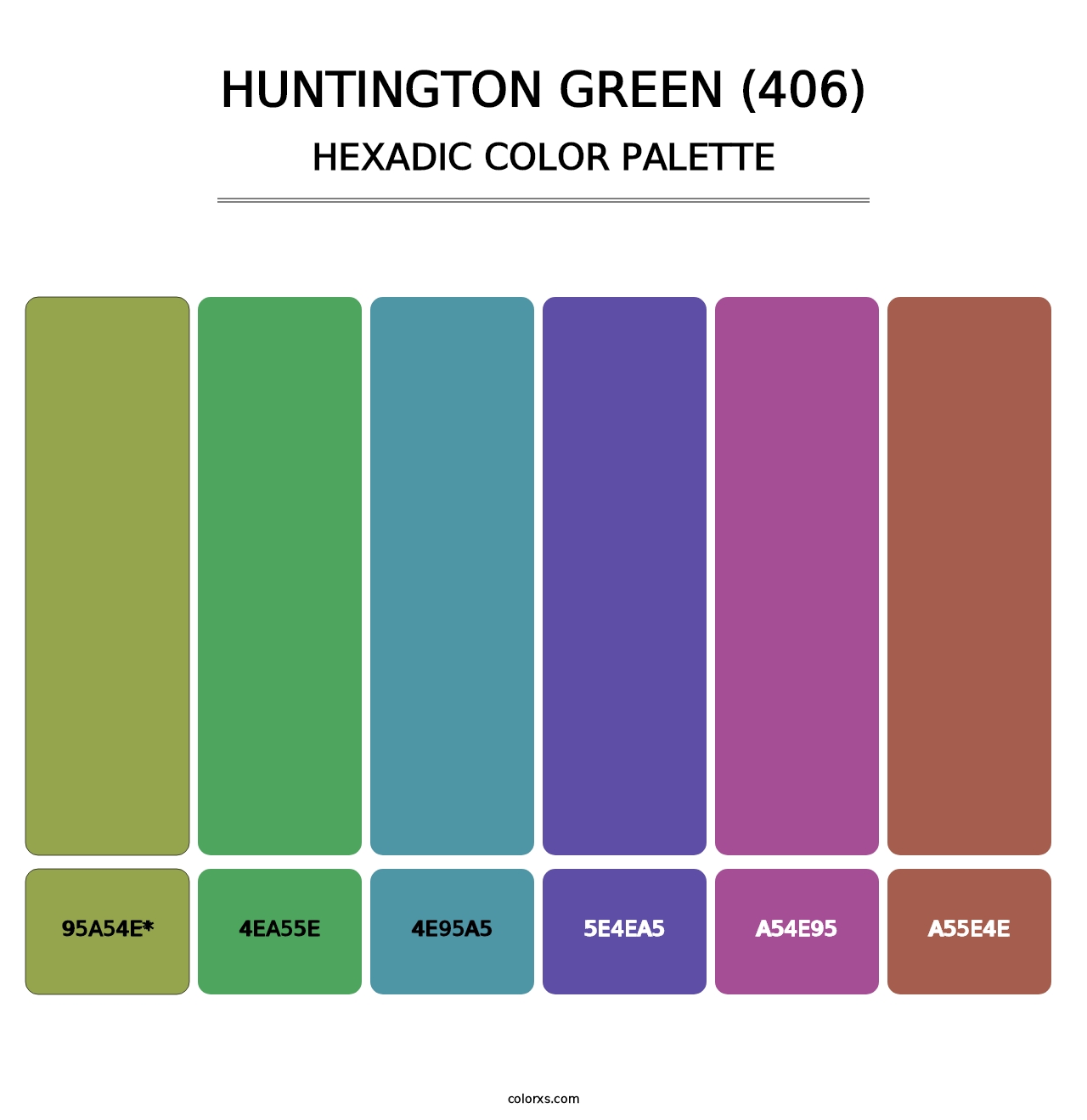 Huntington Green (406) - Hexadic Color Palette
