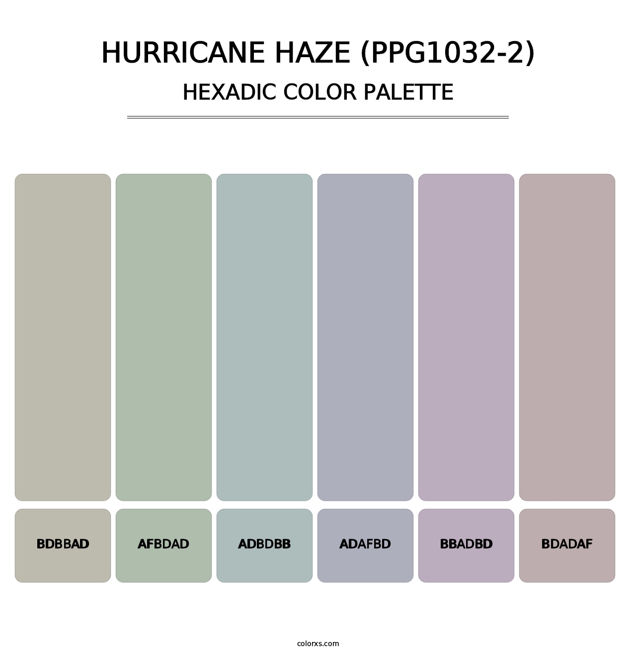 Hurricane Haze (PPG1032-2) - Hexadic Color Palette