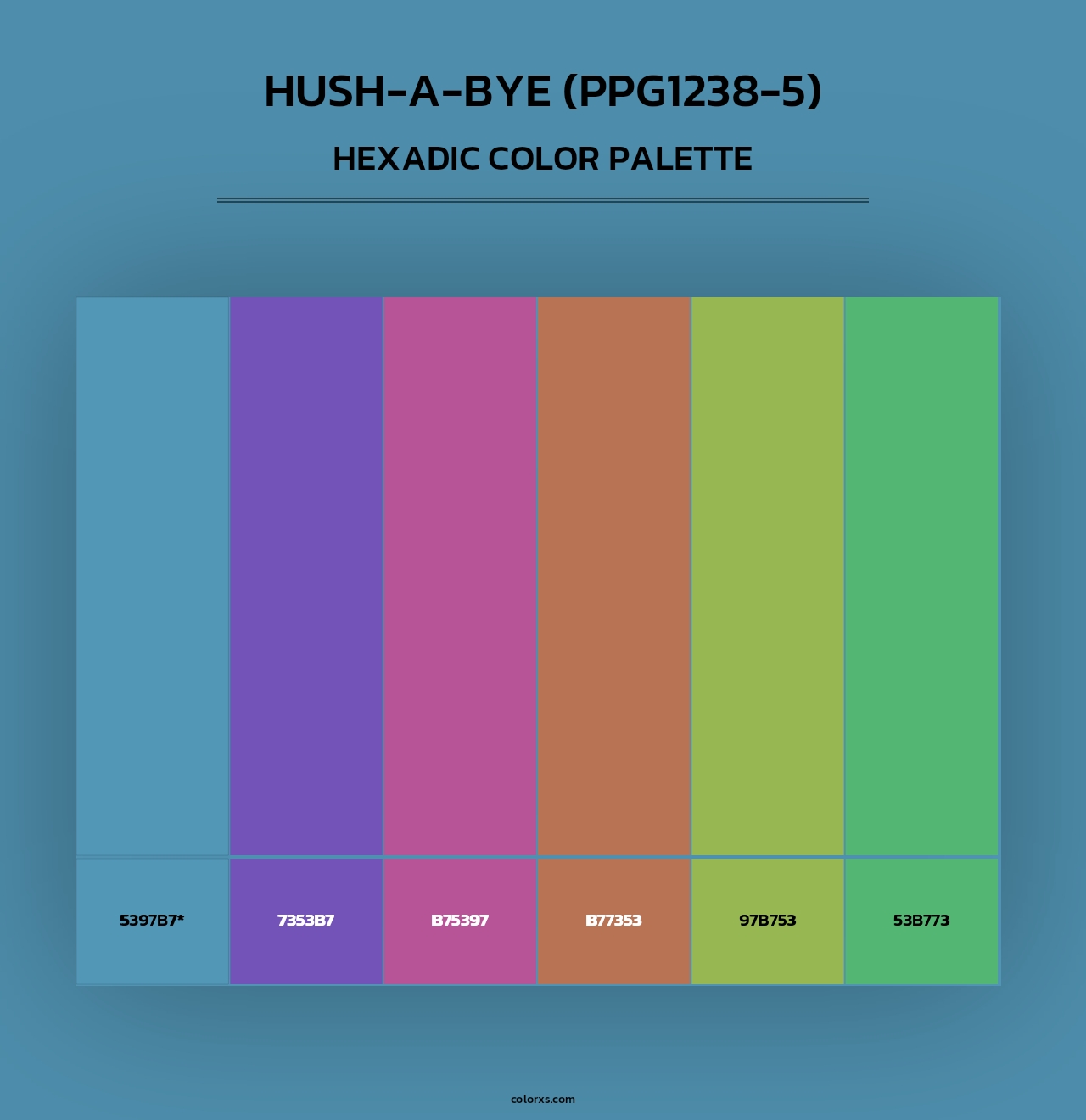Hush-A-Bye (PPG1238-5) - Hexadic Color Palette