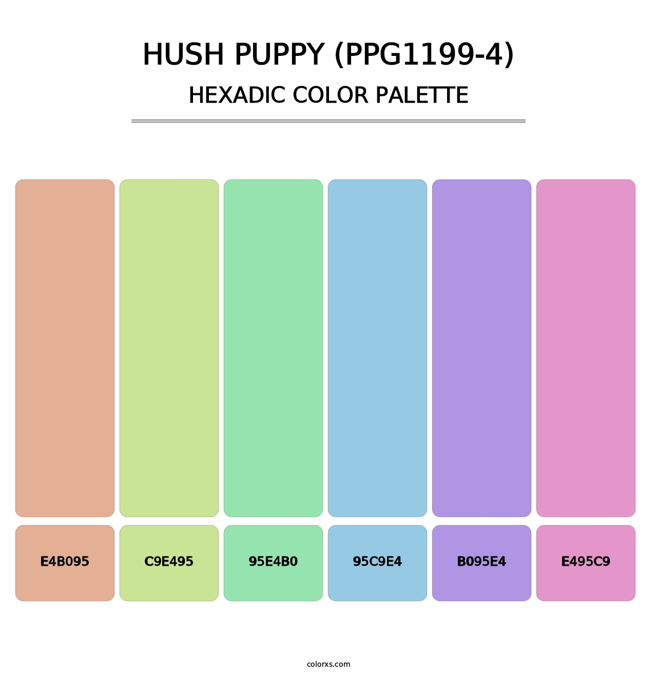 Hush Puppy (PPG1199-4) - Hexadic Color Palette