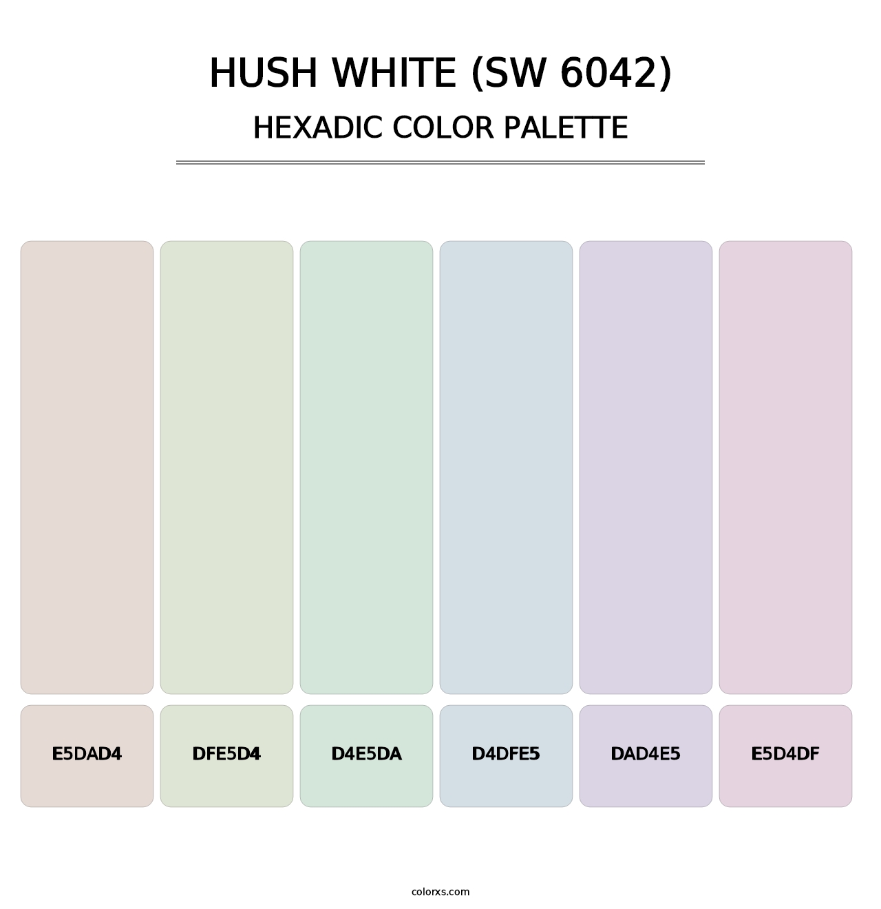 Hush White (SW 6042) - Hexadic Color Palette
