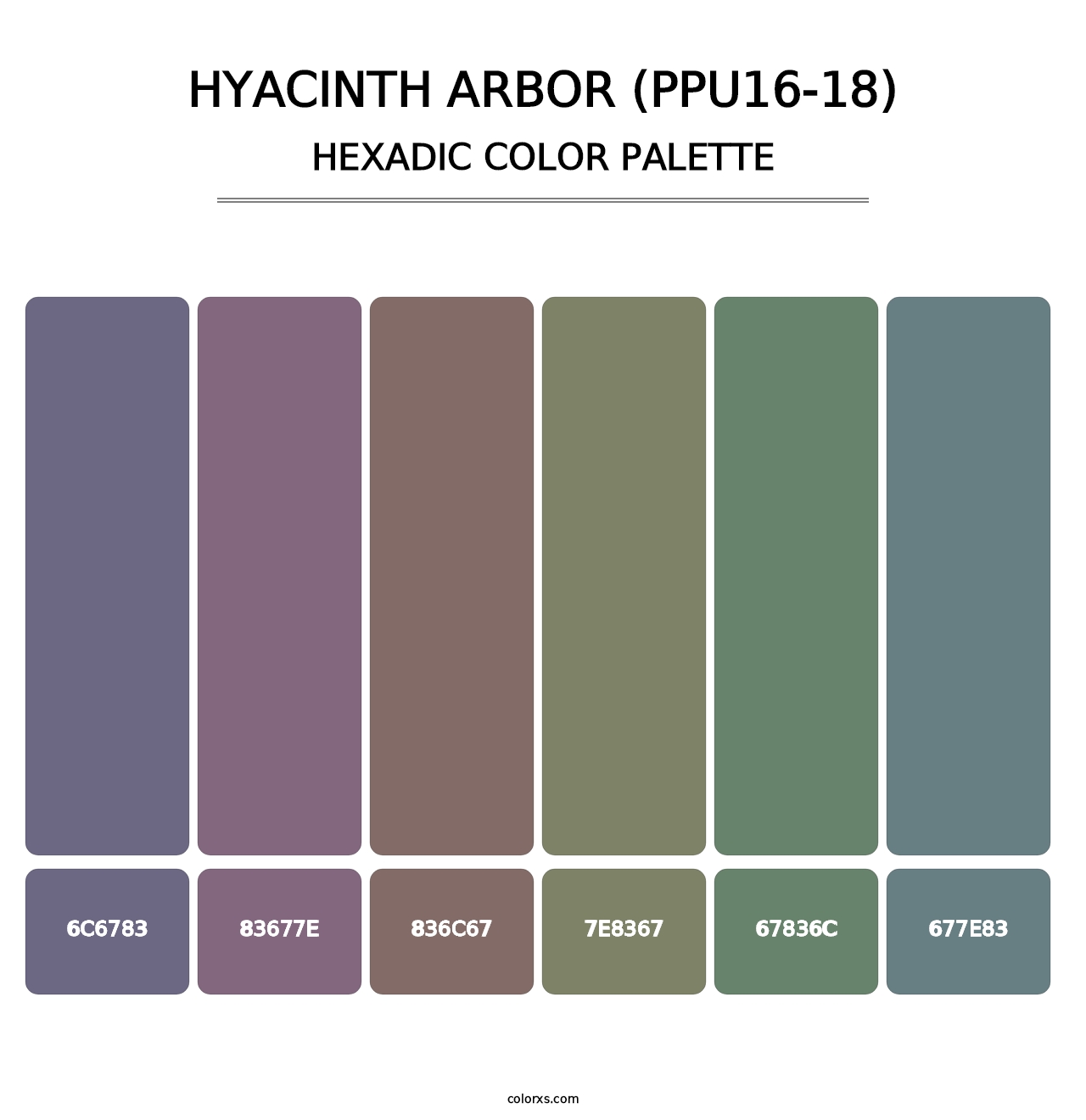 Hyacinth Arbor (PPU16-18) - Hexadic Color Palette