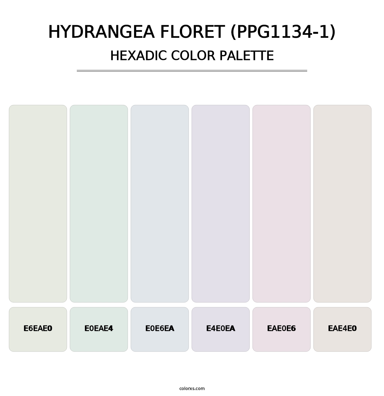 Hydrangea Floret (PPG1134-1) - Hexadic Color Palette