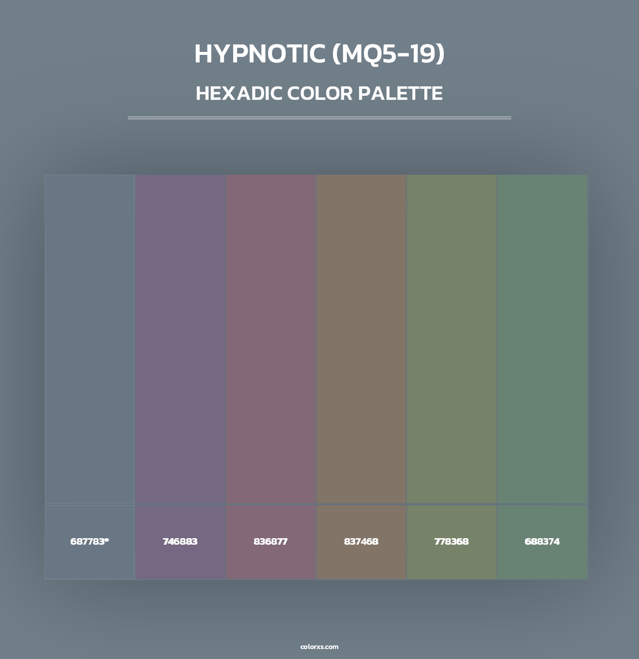 Hypnotic (MQ5-19) - Hexadic Color Palette