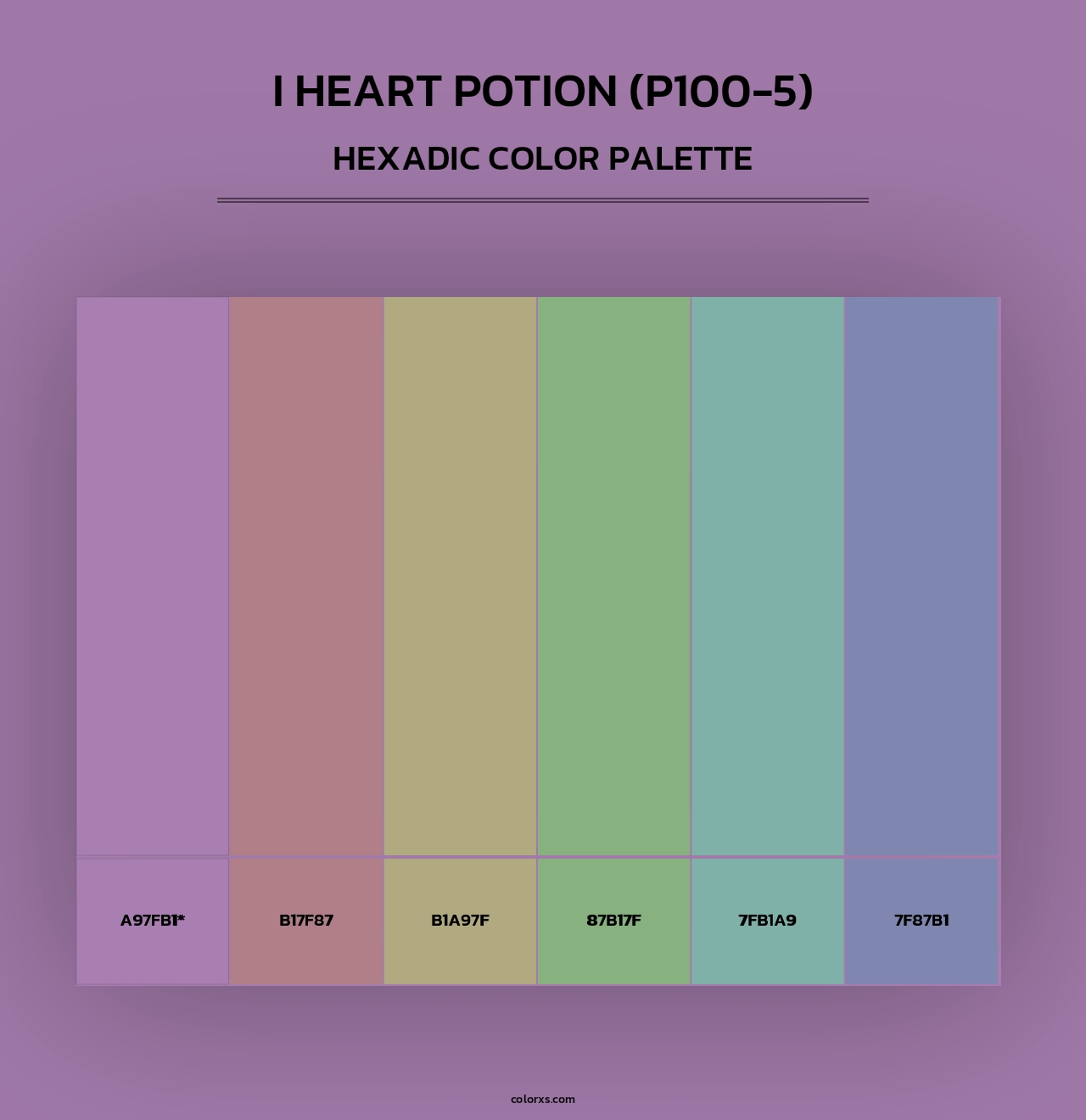 I Heart Potion (P100-5) - Hexadic Color Palette
