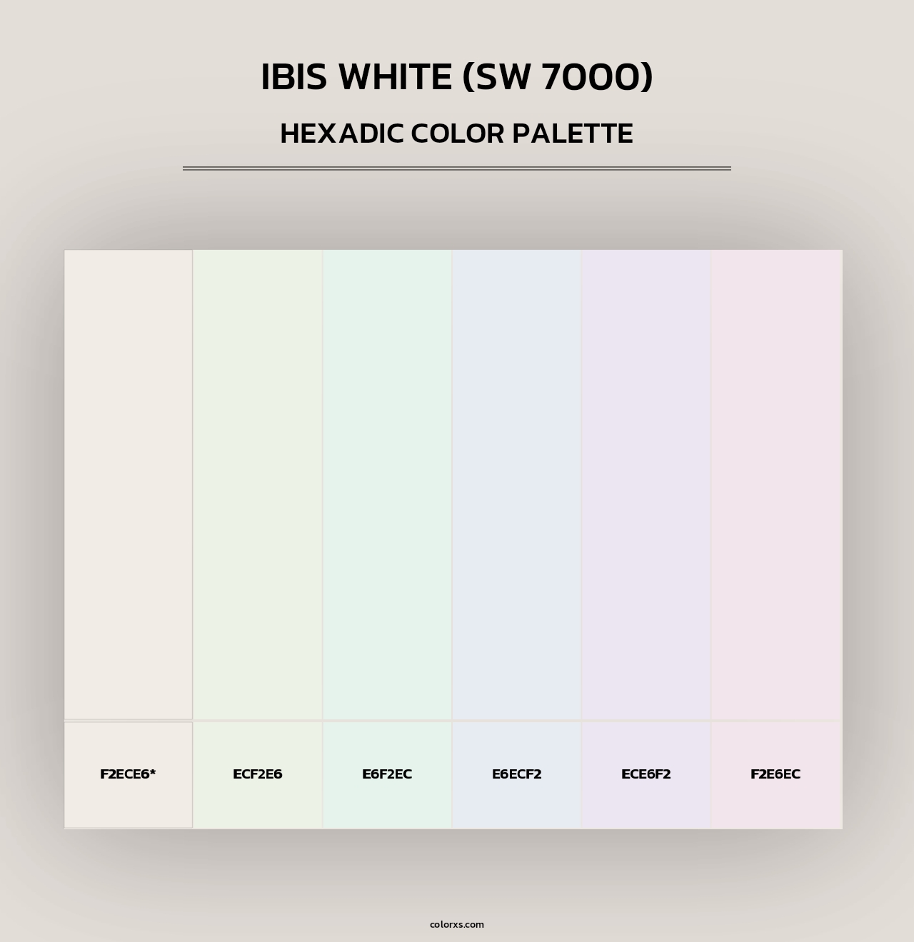 Ibis White (SW 7000) - Hexadic Color Palette