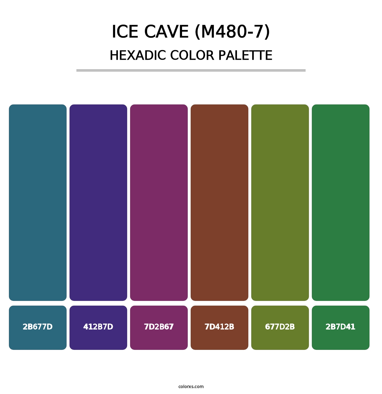 Ice Cave (M480-7) - Hexadic Color Palette