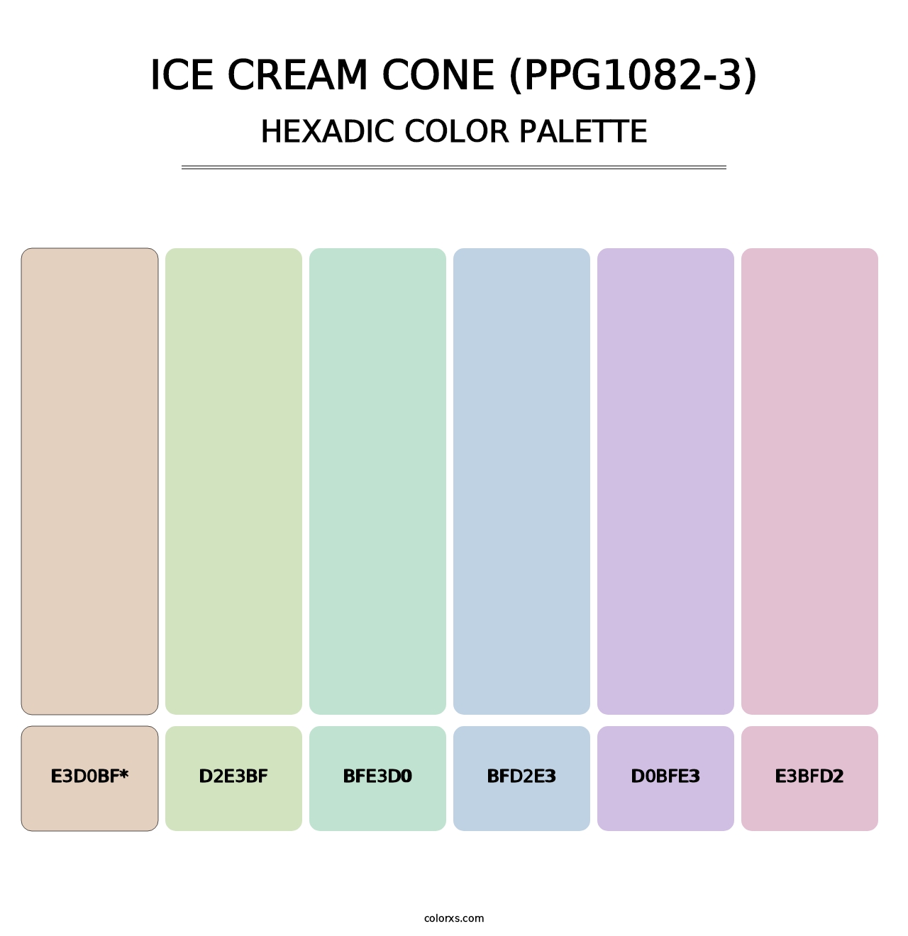 Ice Cream Cone (PPG1082-3) - Hexadic Color Palette
