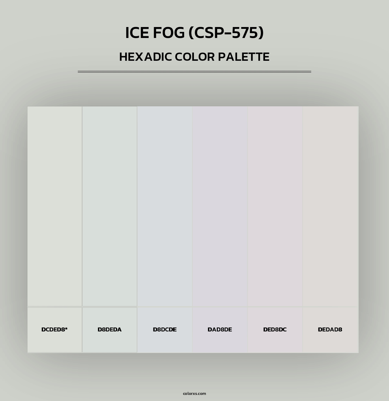 Ice Fog (CSP-575) - Hexadic Color Palette