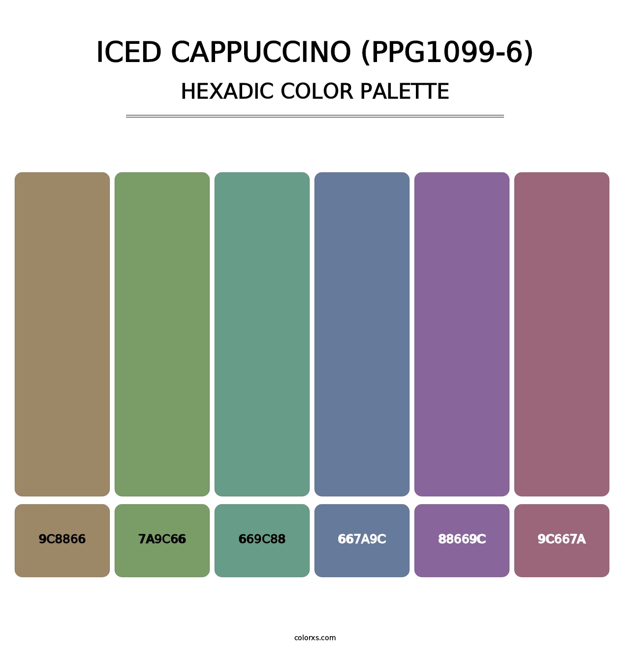 Iced Cappuccino (PPG1099-6) - Hexadic Color Palette