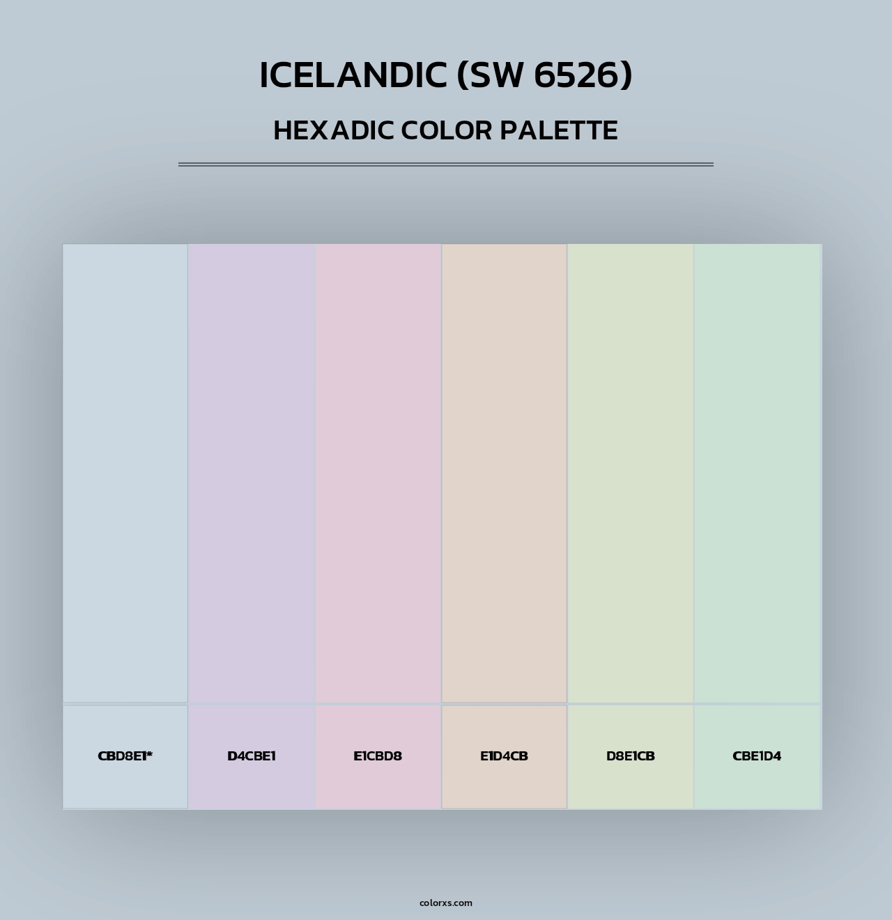 Icelandic (SW 6526) - Hexadic Color Palette