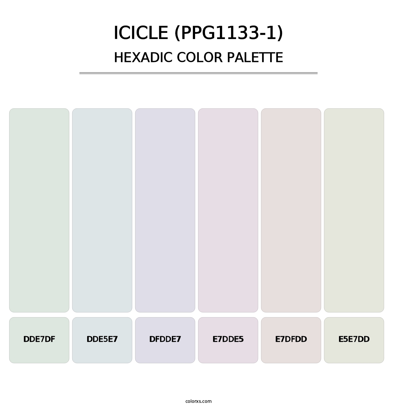 Icicle (PPG1133-1) - Hexadic Color Palette