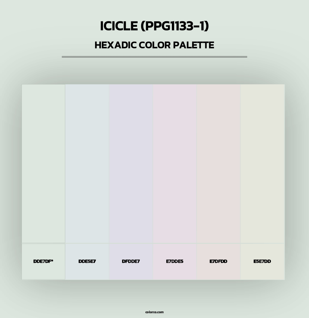 Icicle (PPG1133-1) - Hexadic Color Palette