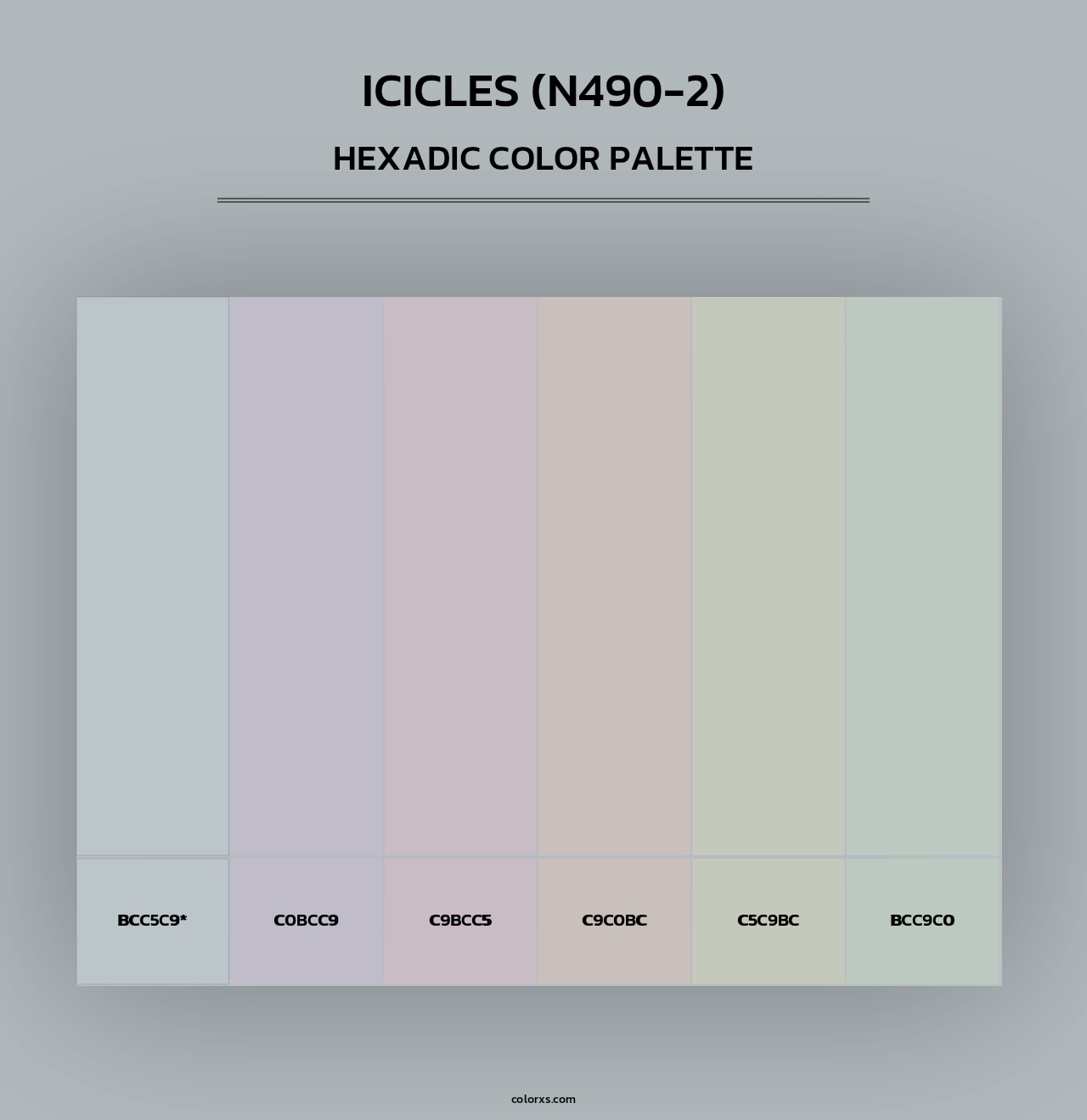 Icicles (N490-2) - Hexadic Color Palette