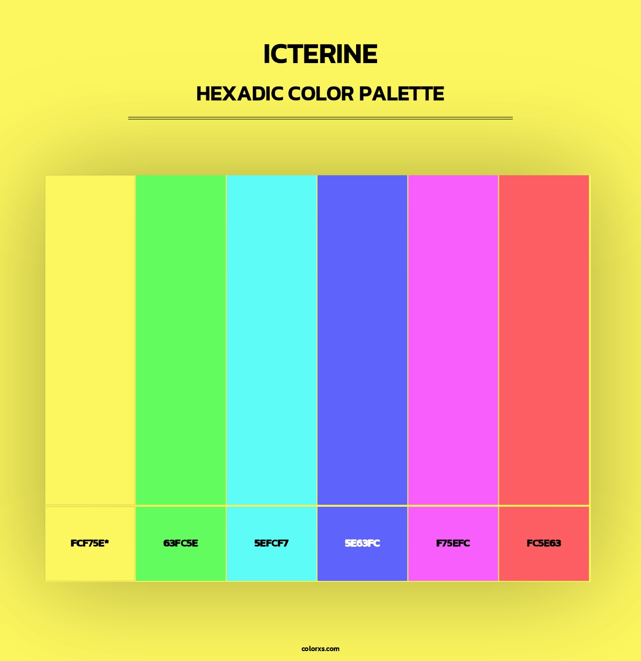 Icterine - Hexadic Color Palette