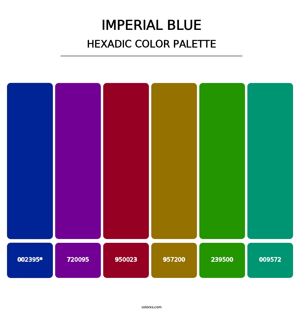 Imperial Blue - Hexadic Color Palette