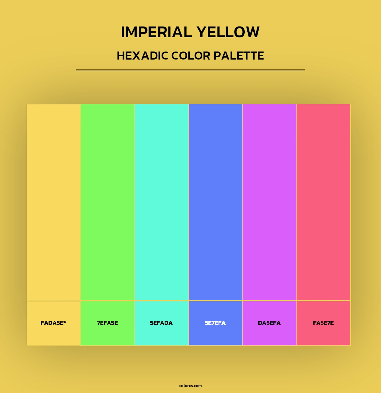 Imperial Yellow - Hexadic Color Palette