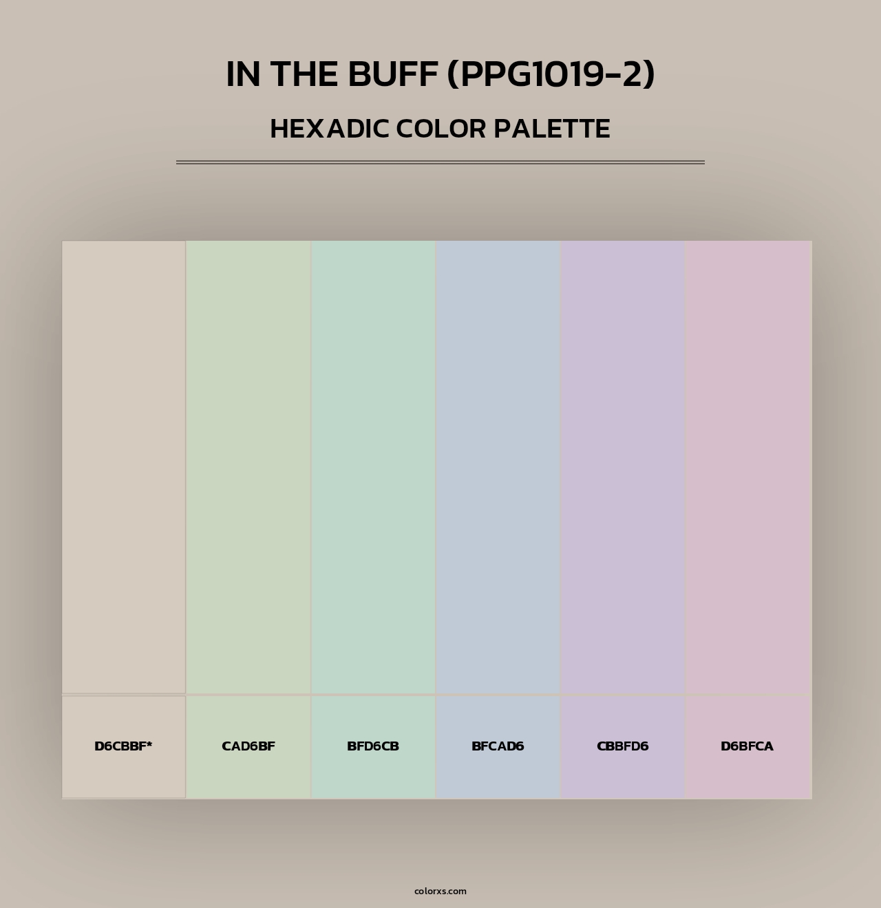 In The Buff (PPG1019-2) - Hexadic Color Palette