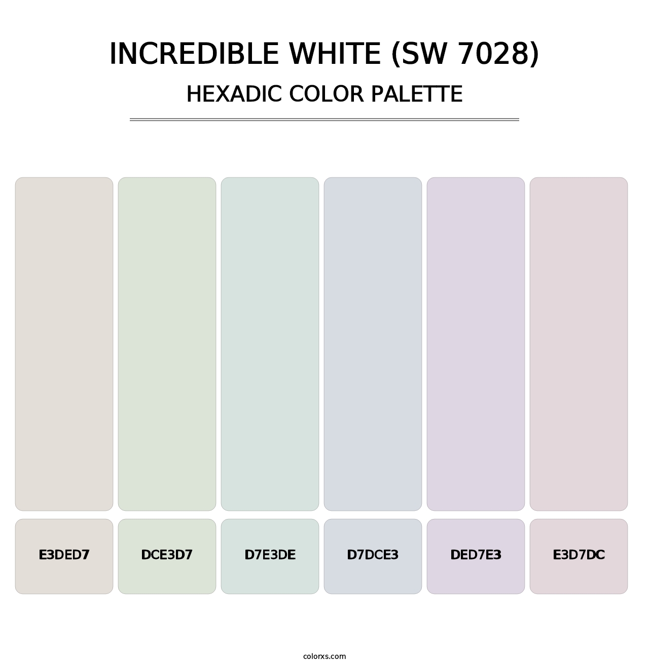 Incredible White (SW 7028) - Hexadic Color Palette