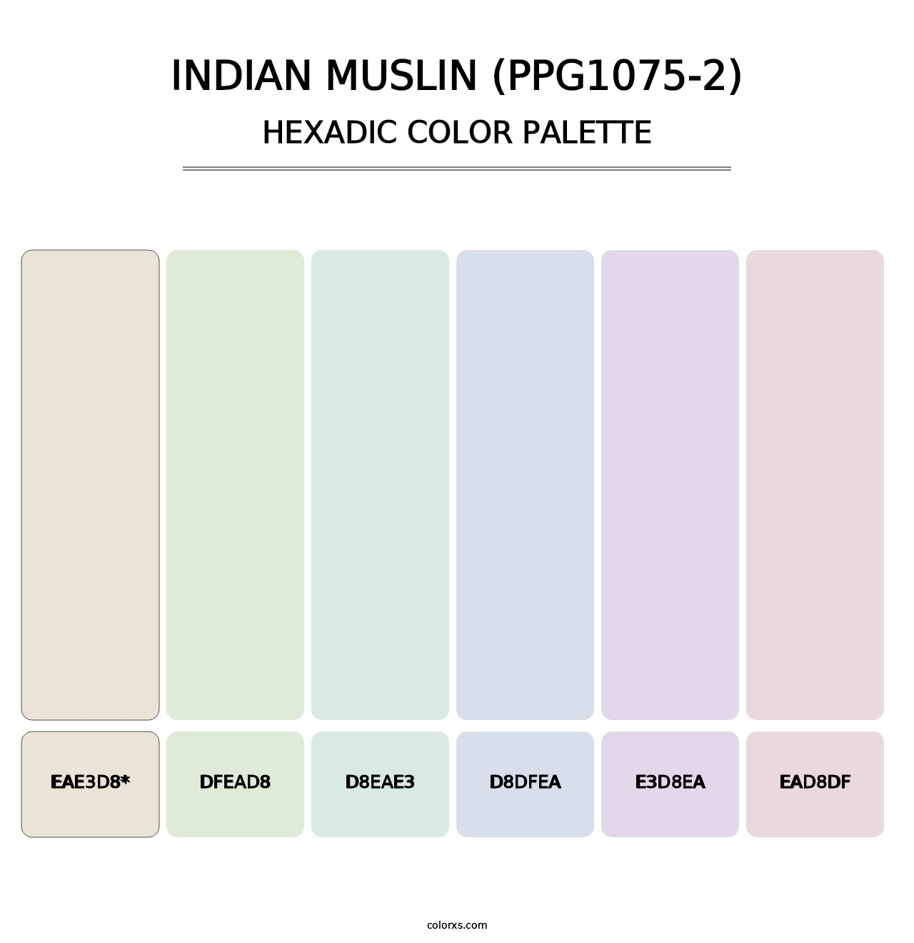 Indian Muslin (PPG1075-2) - Hexadic Color Palette