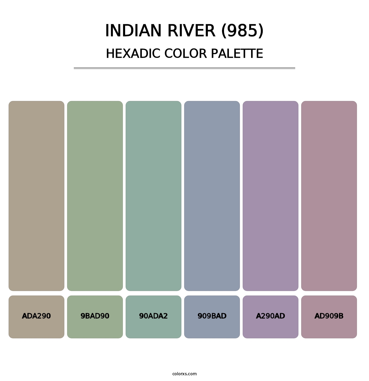 Indian River (985) - Hexadic Color Palette