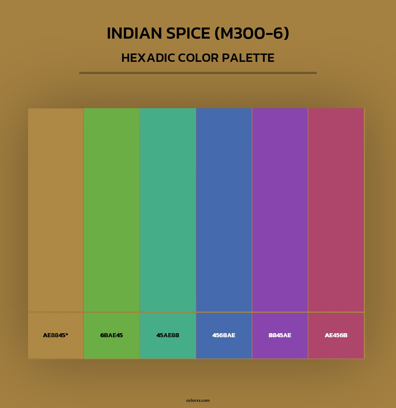 Indian Spice (M300-6) - Hexadic Color Palette