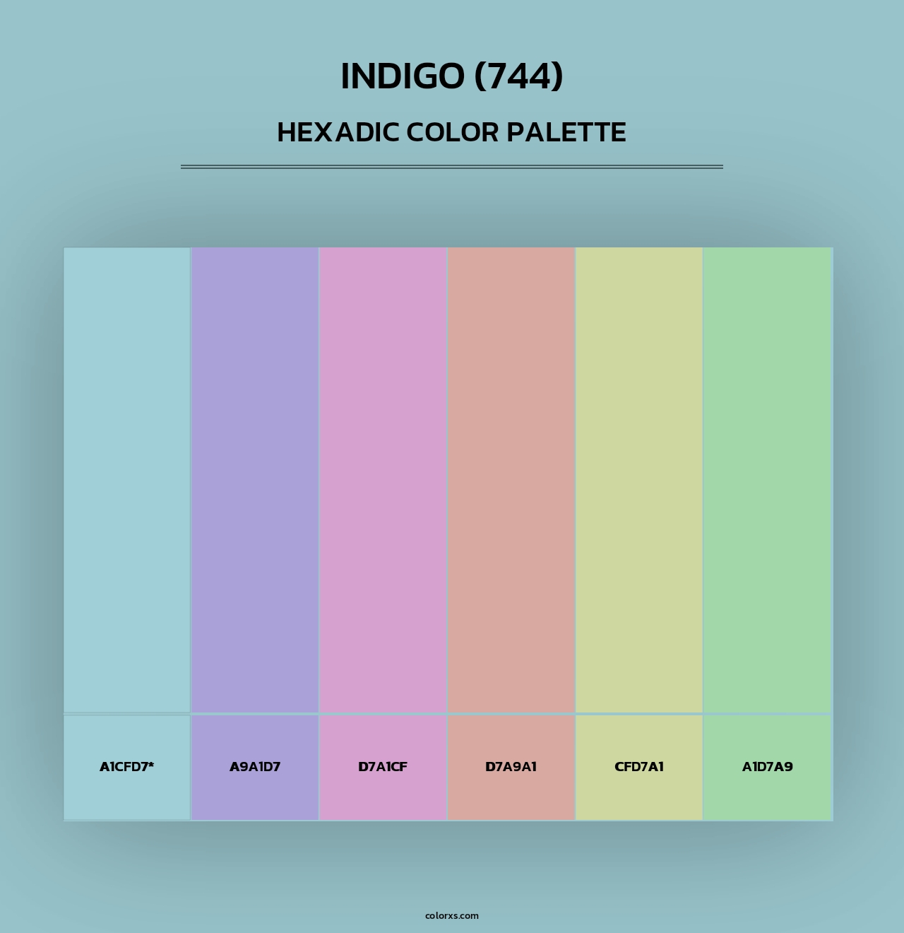 Indigo (744) - Hexadic Color Palette