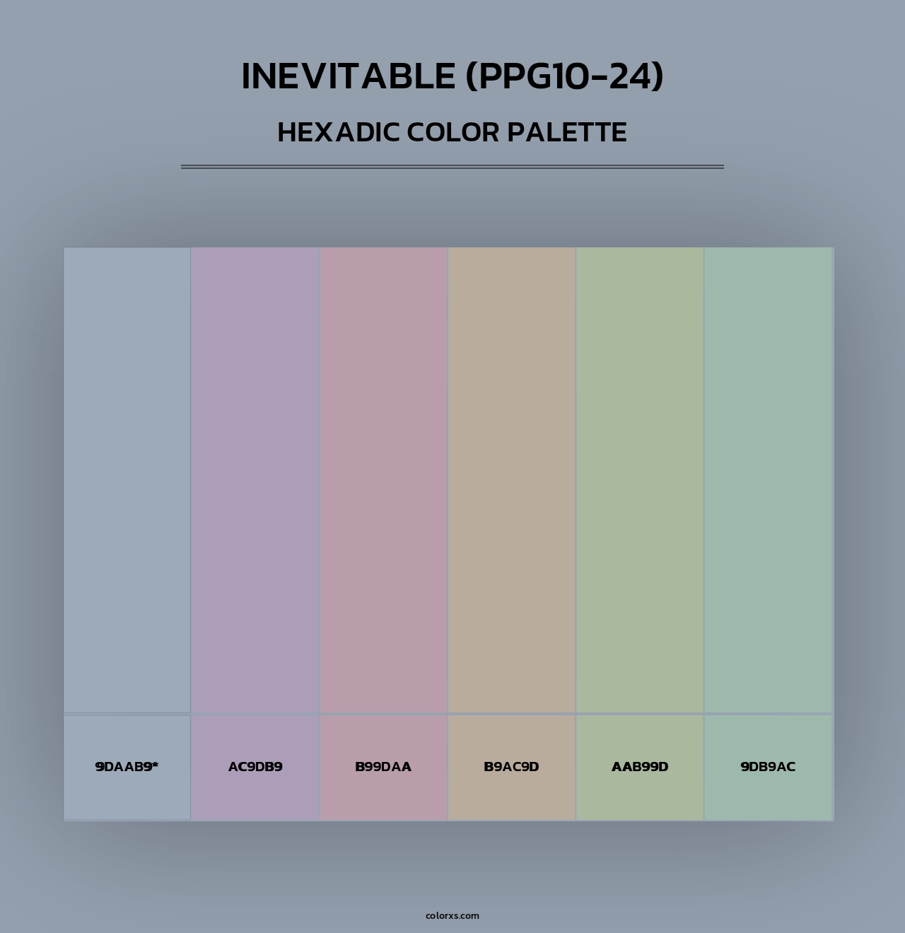 Inevitable (PPG10-24) - Hexadic Color Palette