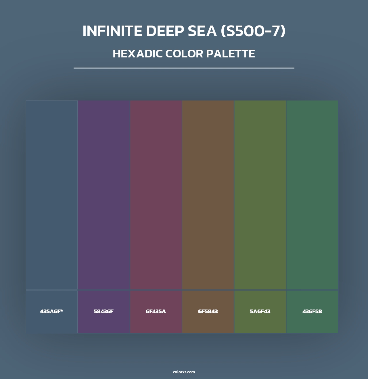 Infinite Deep Sea (S500-7) - Hexadic Color Palette
