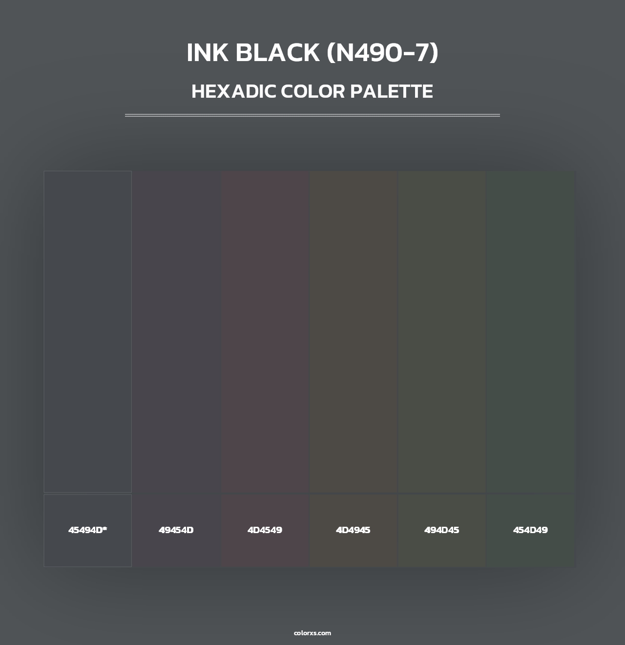 Ink Black (N490-7) - Hexadic Color Palette