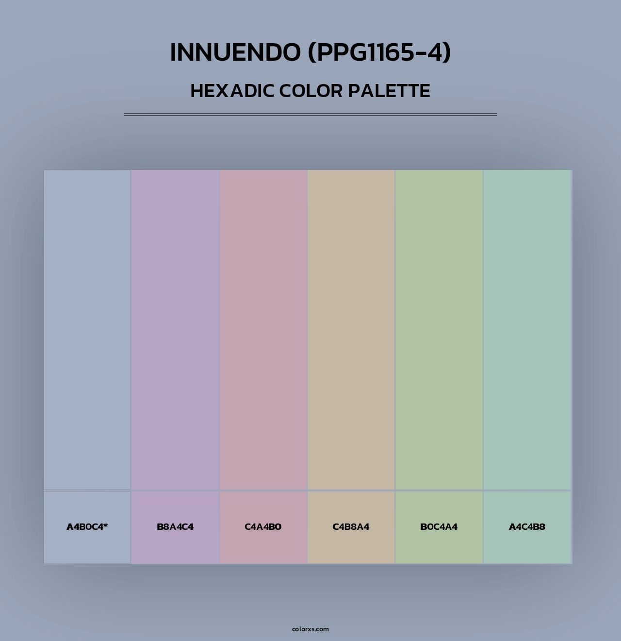 Innuendo (PPG1165-4) - Hexadic Color Palette