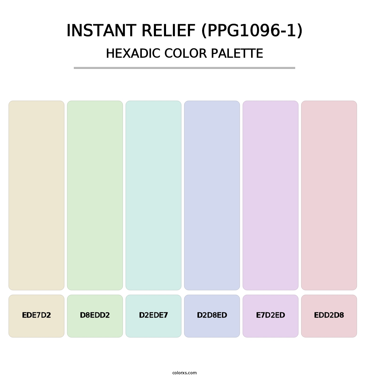 Instant Relief (PPG1096-1) - Hexadic Color Palette