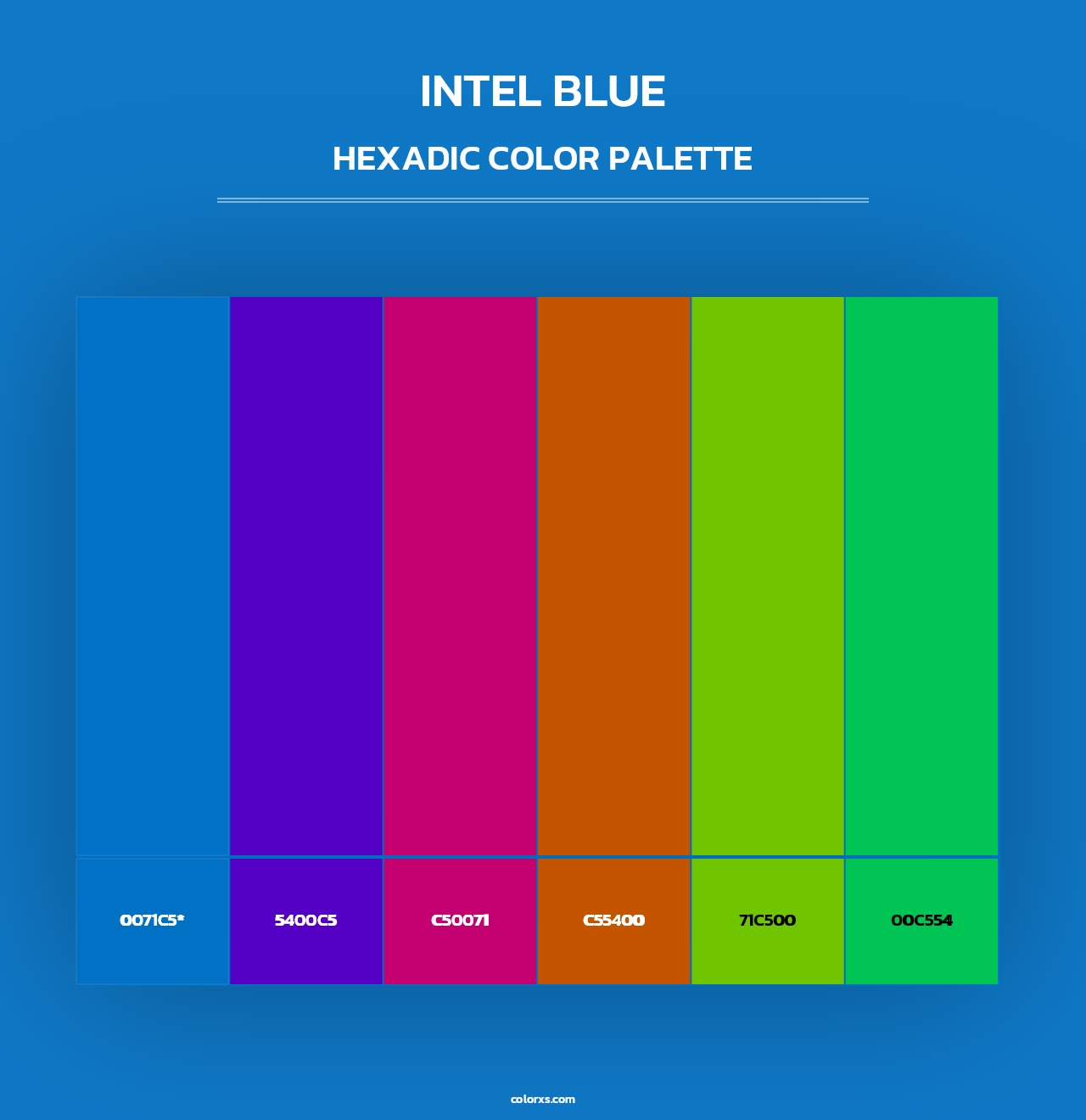 Intel Blue - Hexadic Color Palette