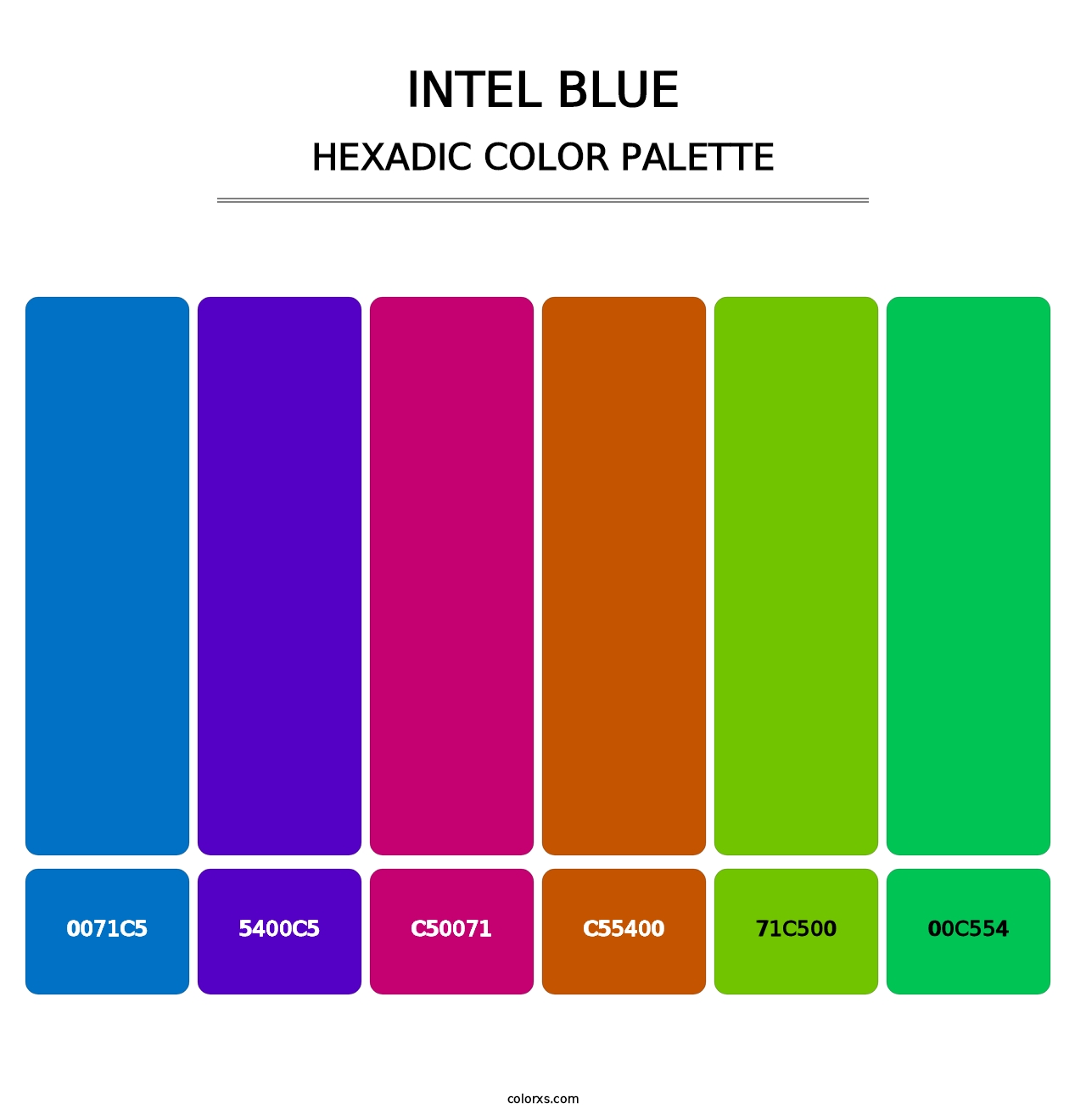 Intel Blue - Hexadic Color Palette