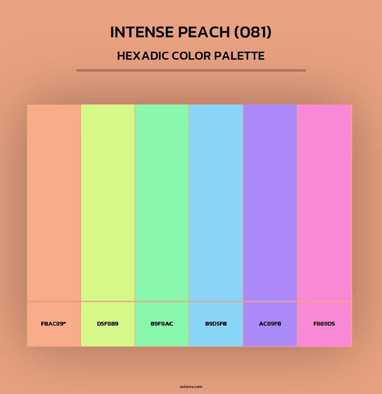 Intense Peach (081) - Hexadic Color Palette