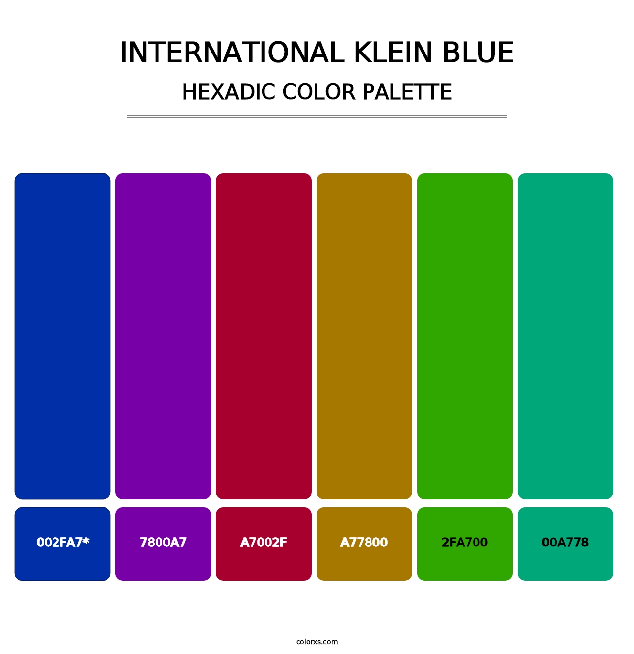 International Klein Blue - Hexadic Color Palette