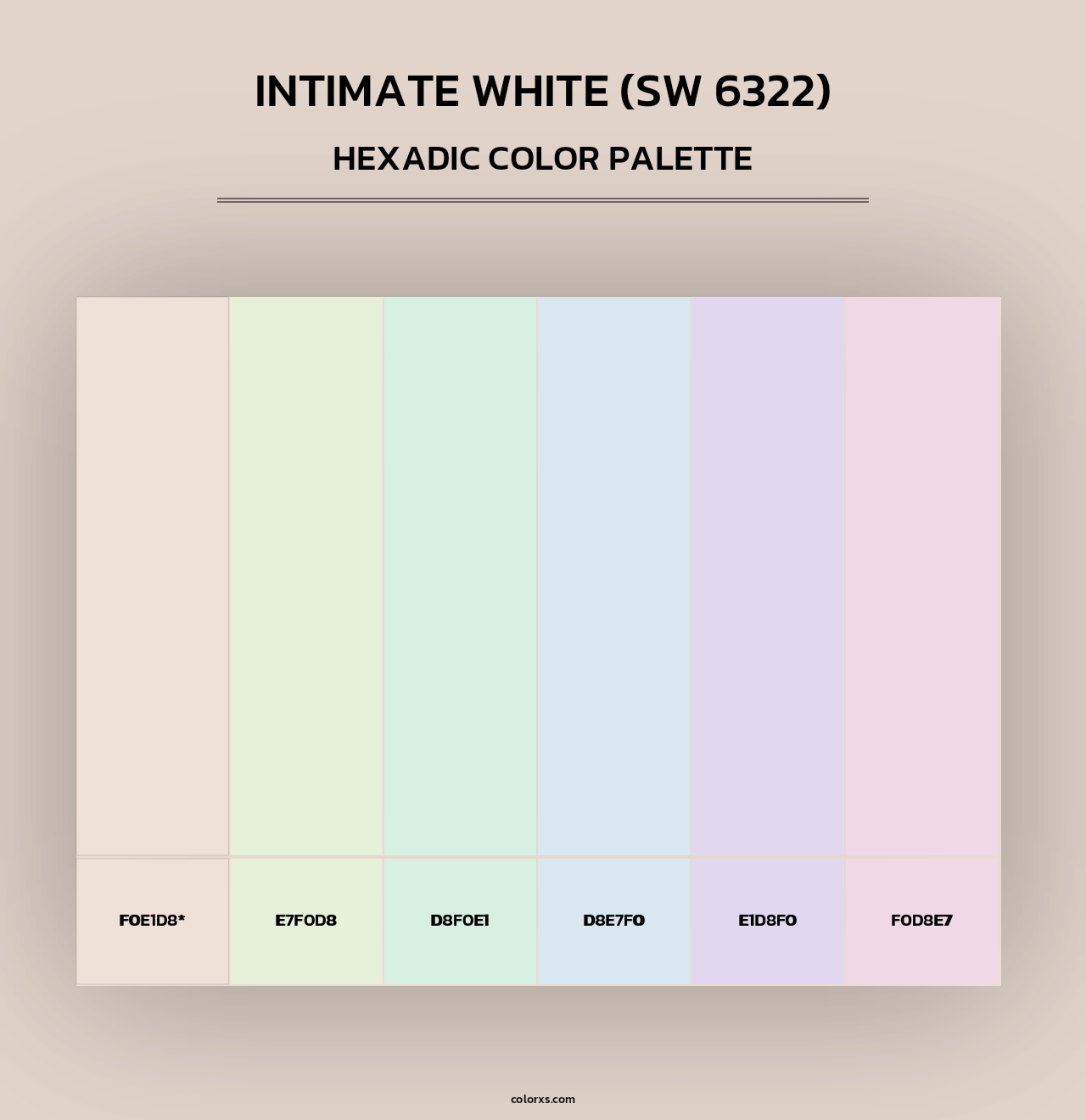 Intimate White (SW 6322) - Hexadic Color Palette