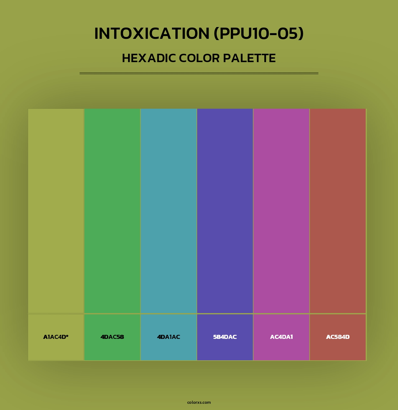 Intoxication (PPU10-05) - Hexadic Color Palette