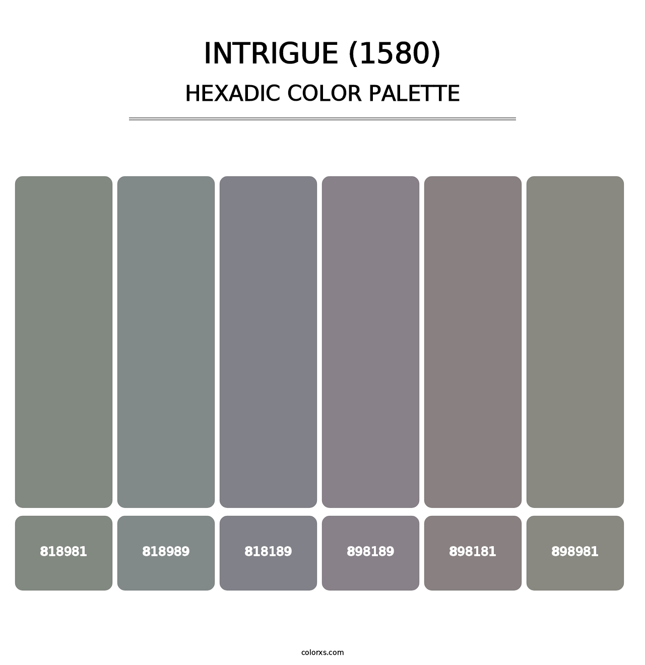 Intrigue (1580) - Hexadic Color Palette
