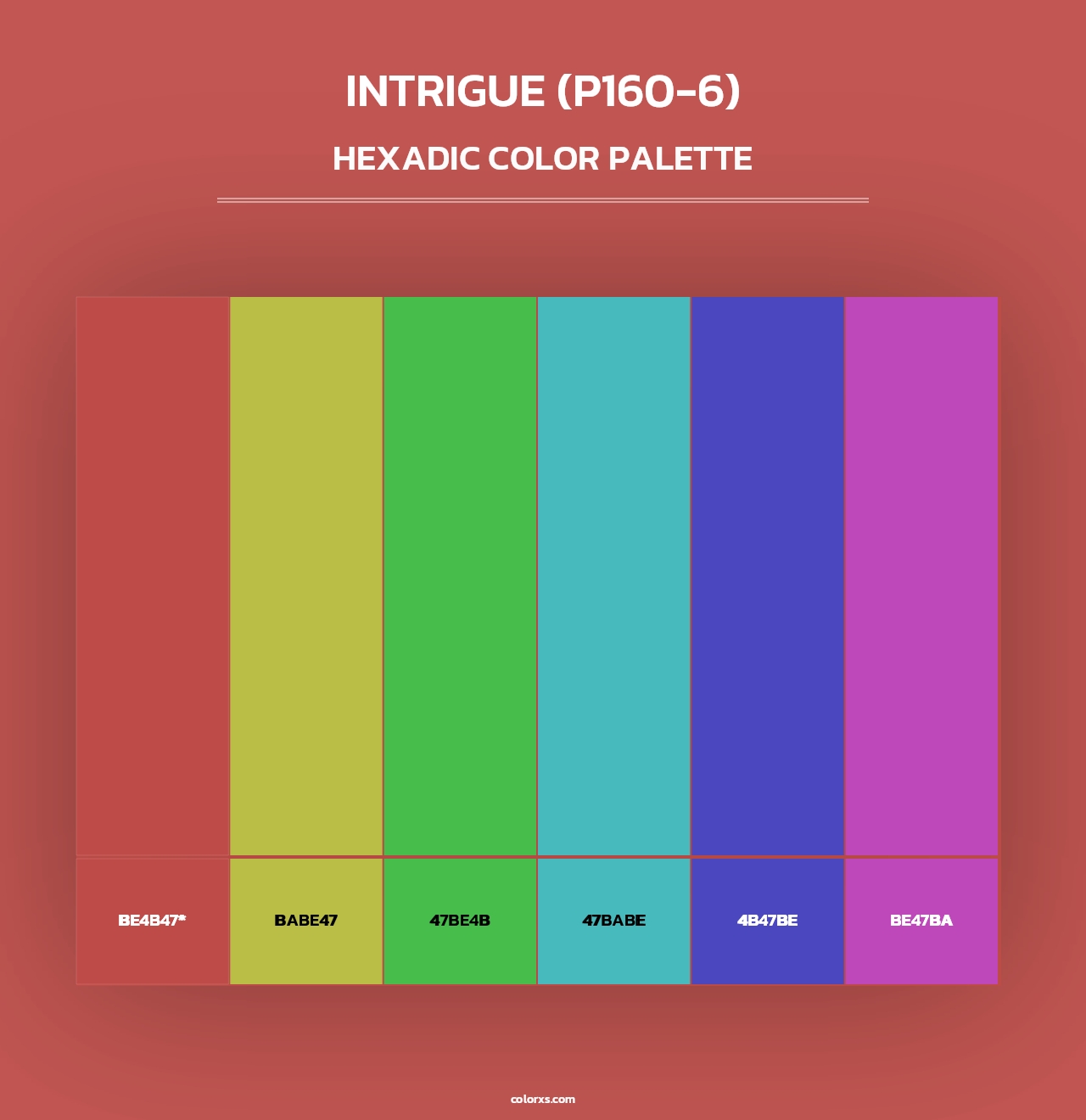 Intrigue (P160-6) - Hexadic Color Palette