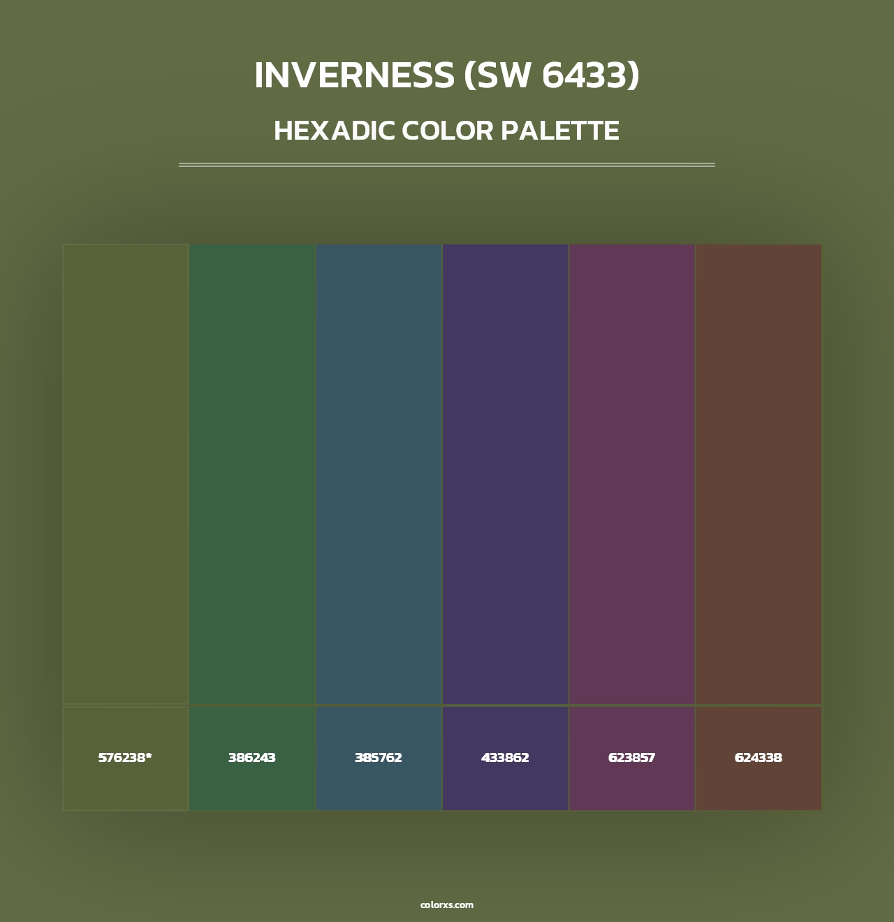 Inverness (SW 6433) - Hexadic Color Palette