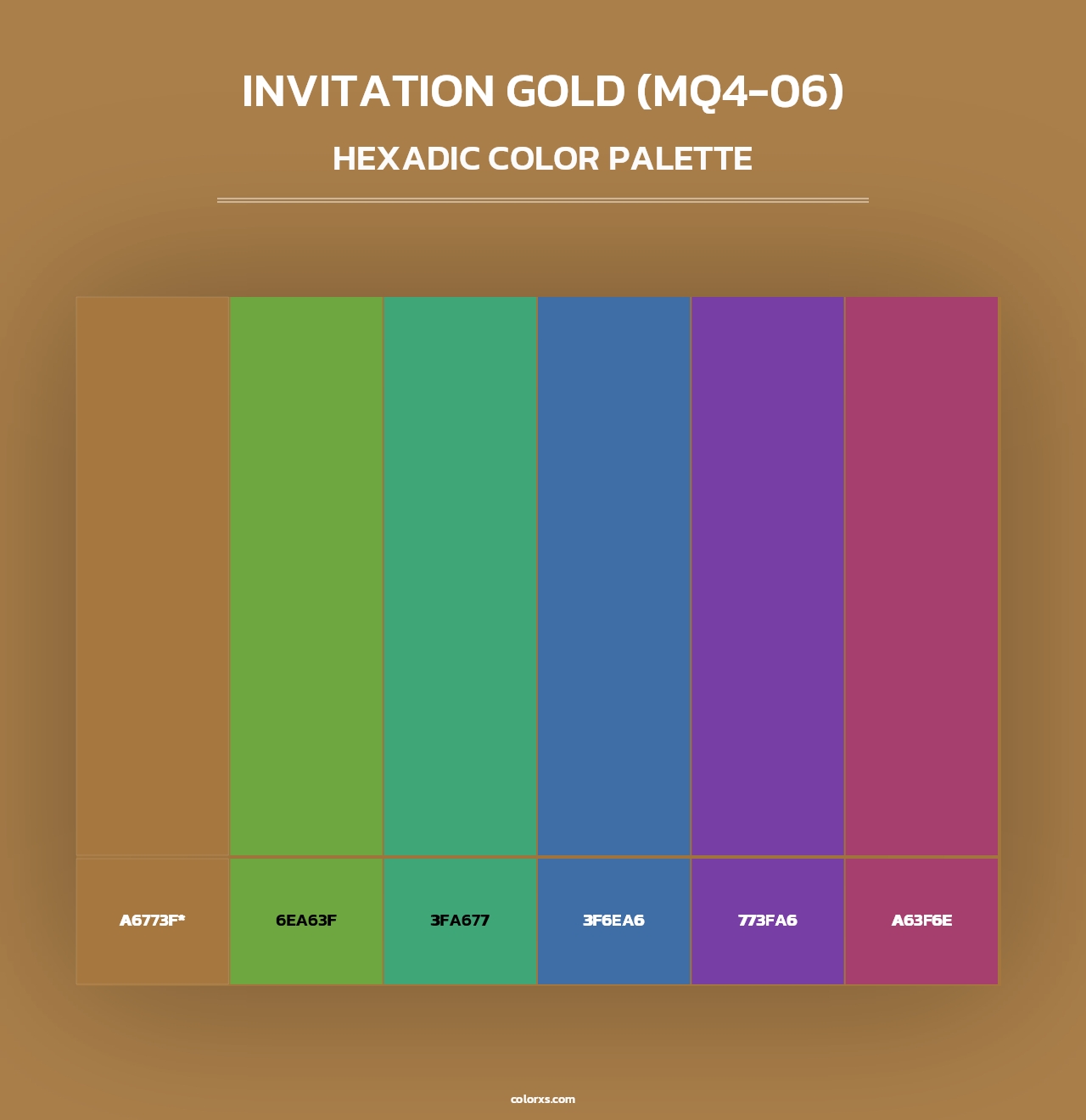 Invitation Gold (MQ4-06) - Hexadic Color Palette