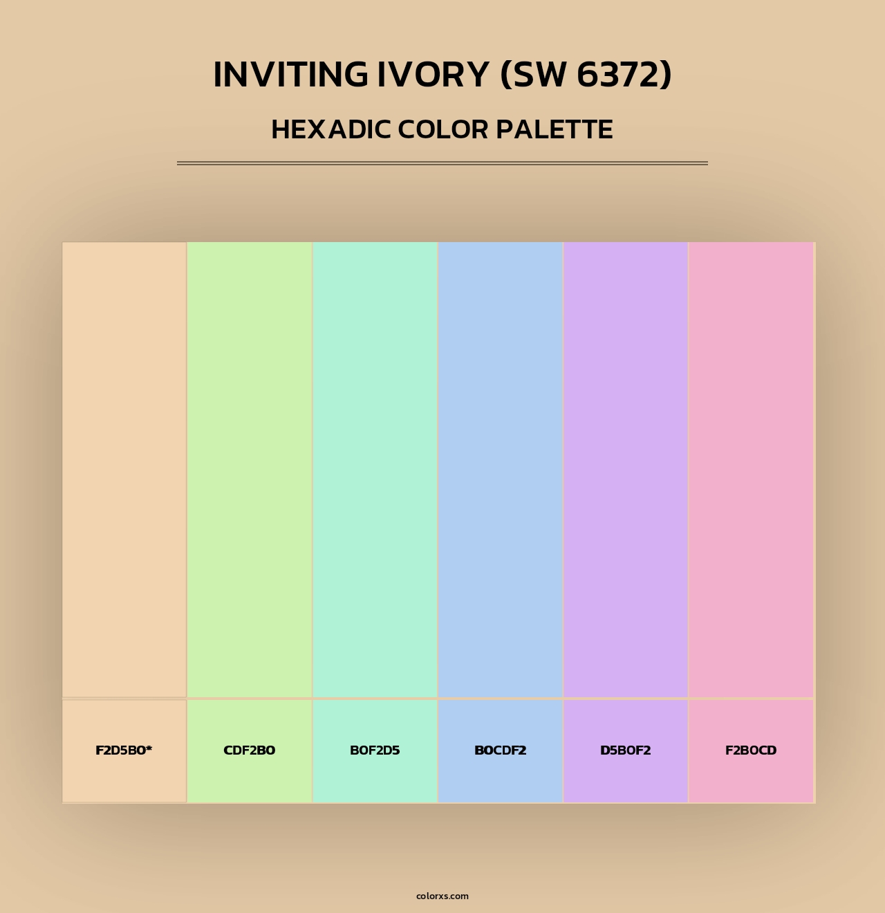 Inviting Ivory (SW 6372) - Hexadic Color Palette