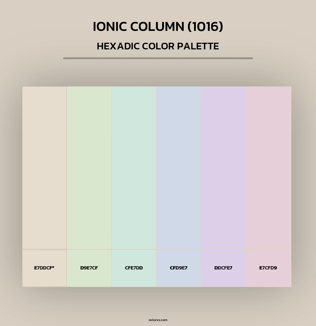 Ionic Column (1016) - Hexadic Color Palette