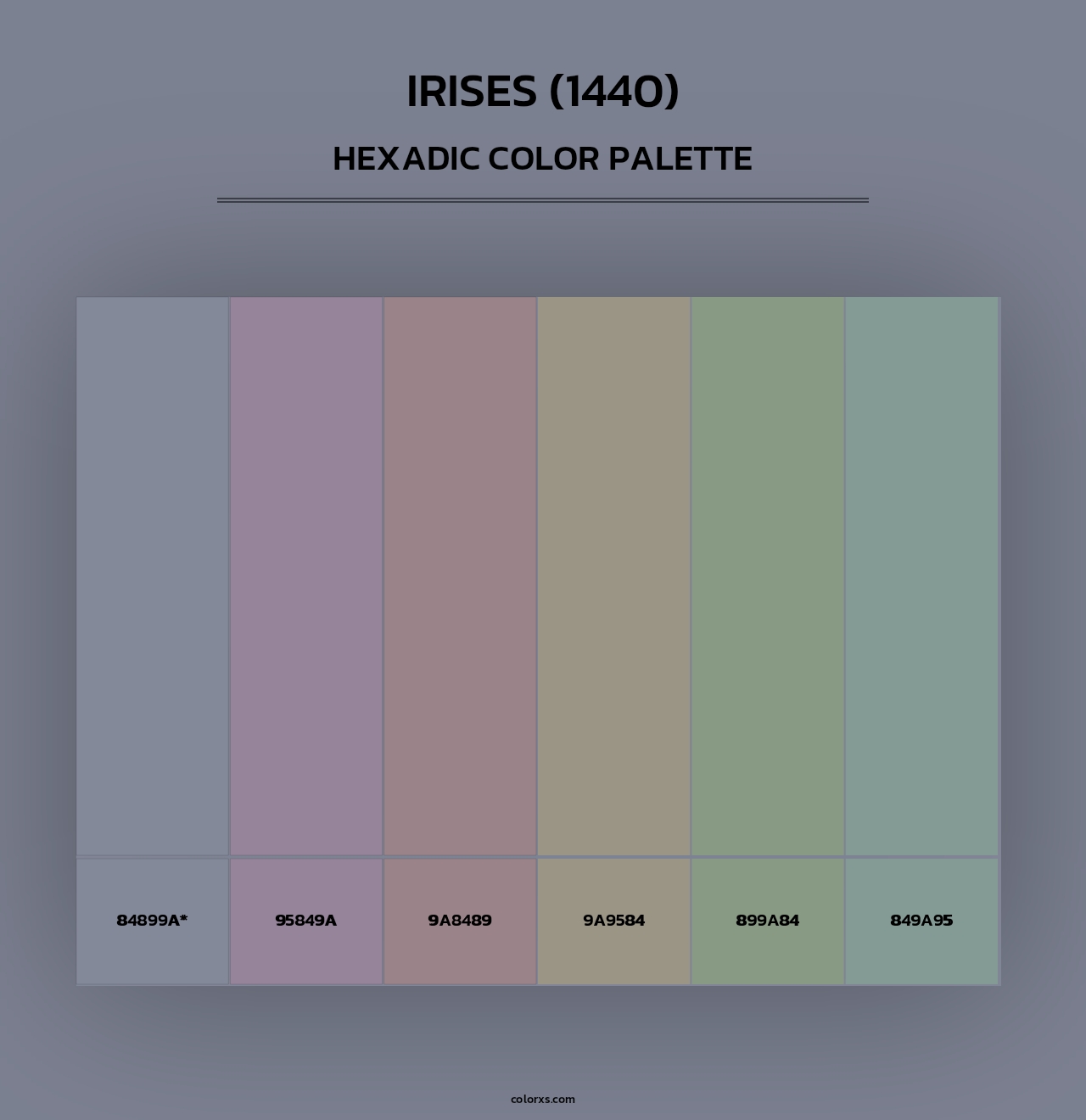Irises (1440) - Hexadic Color Palette