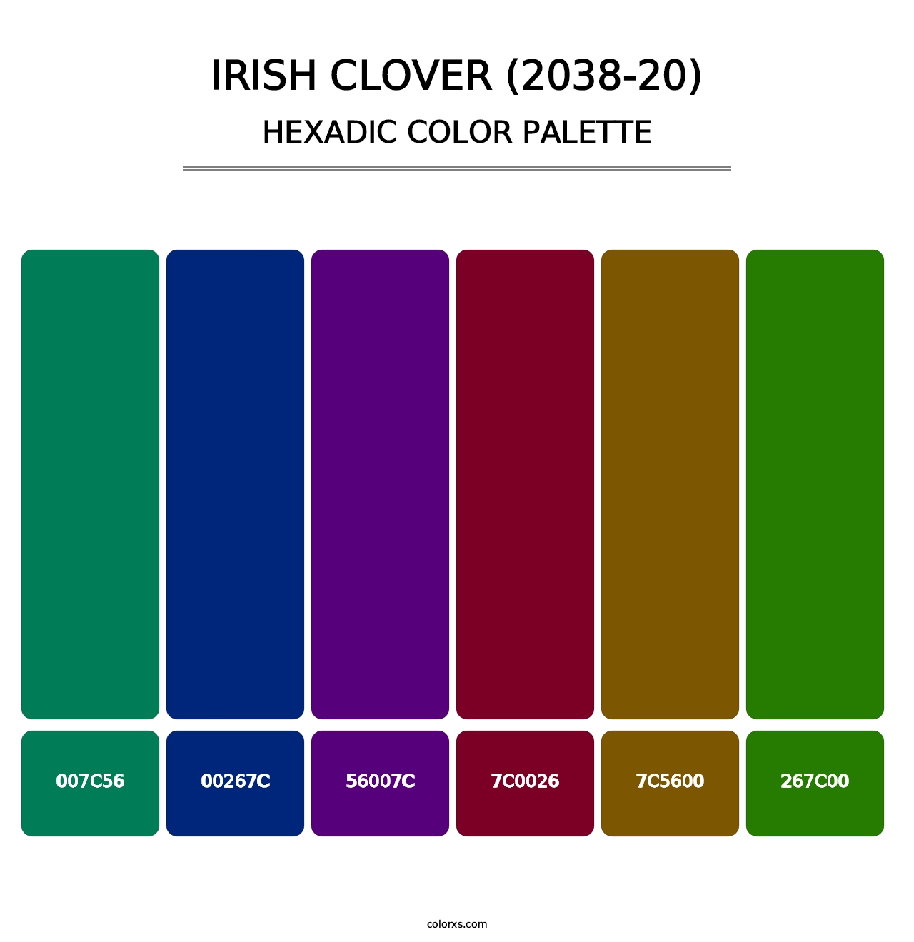 Irish Clover (2038-20) - Hexadic Color Palette