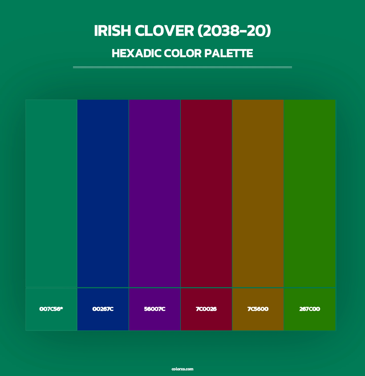 Irish Clover (2038-20) - Hexadic Color Palette