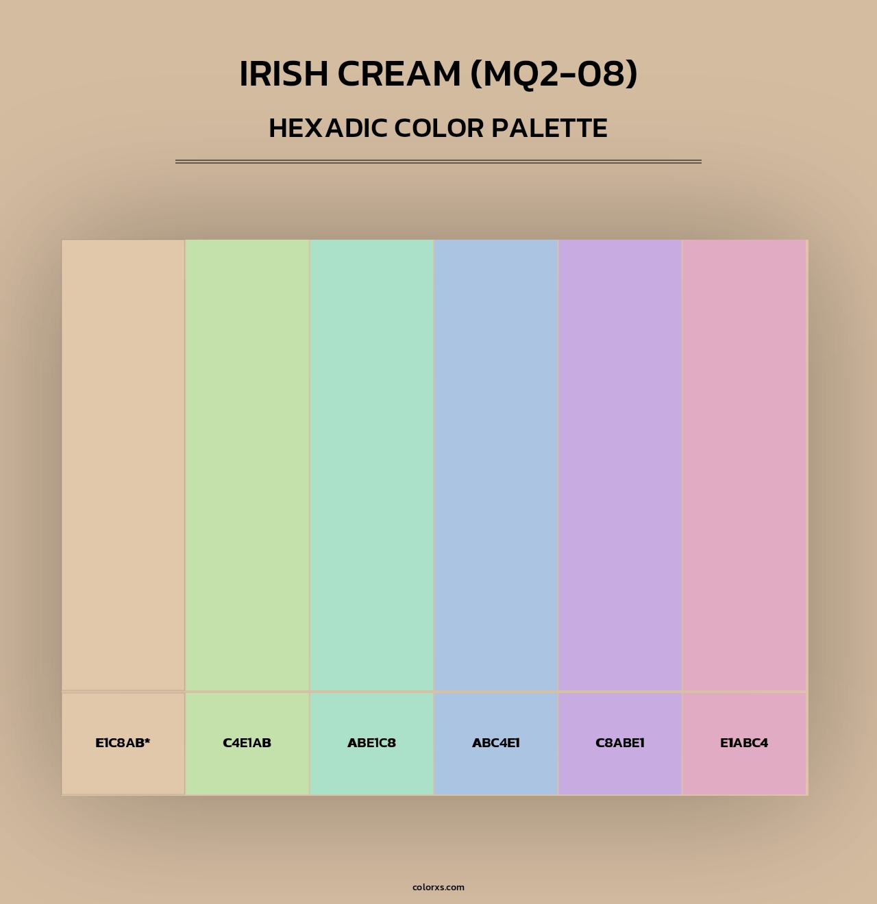 Irish Cream (MQ2-08) - Hexadic Color Palette