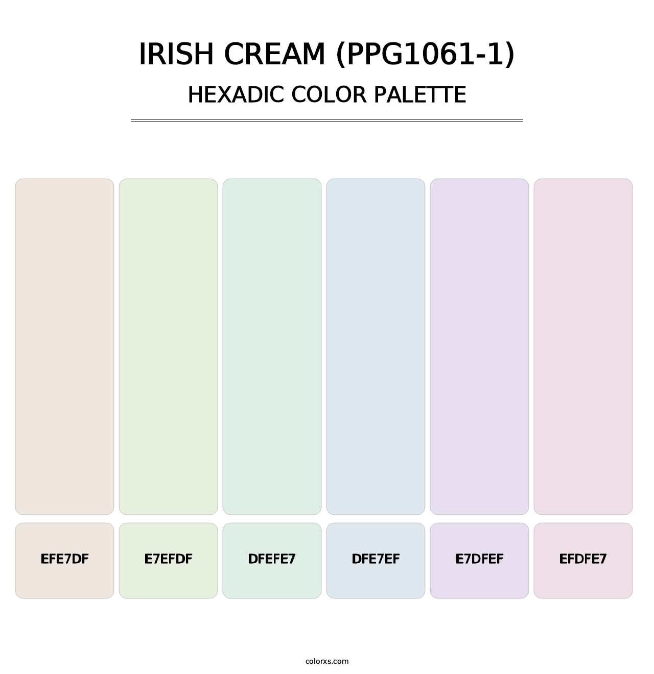 Irish Cream (PPG1061-1) - Hexadic Color Palette