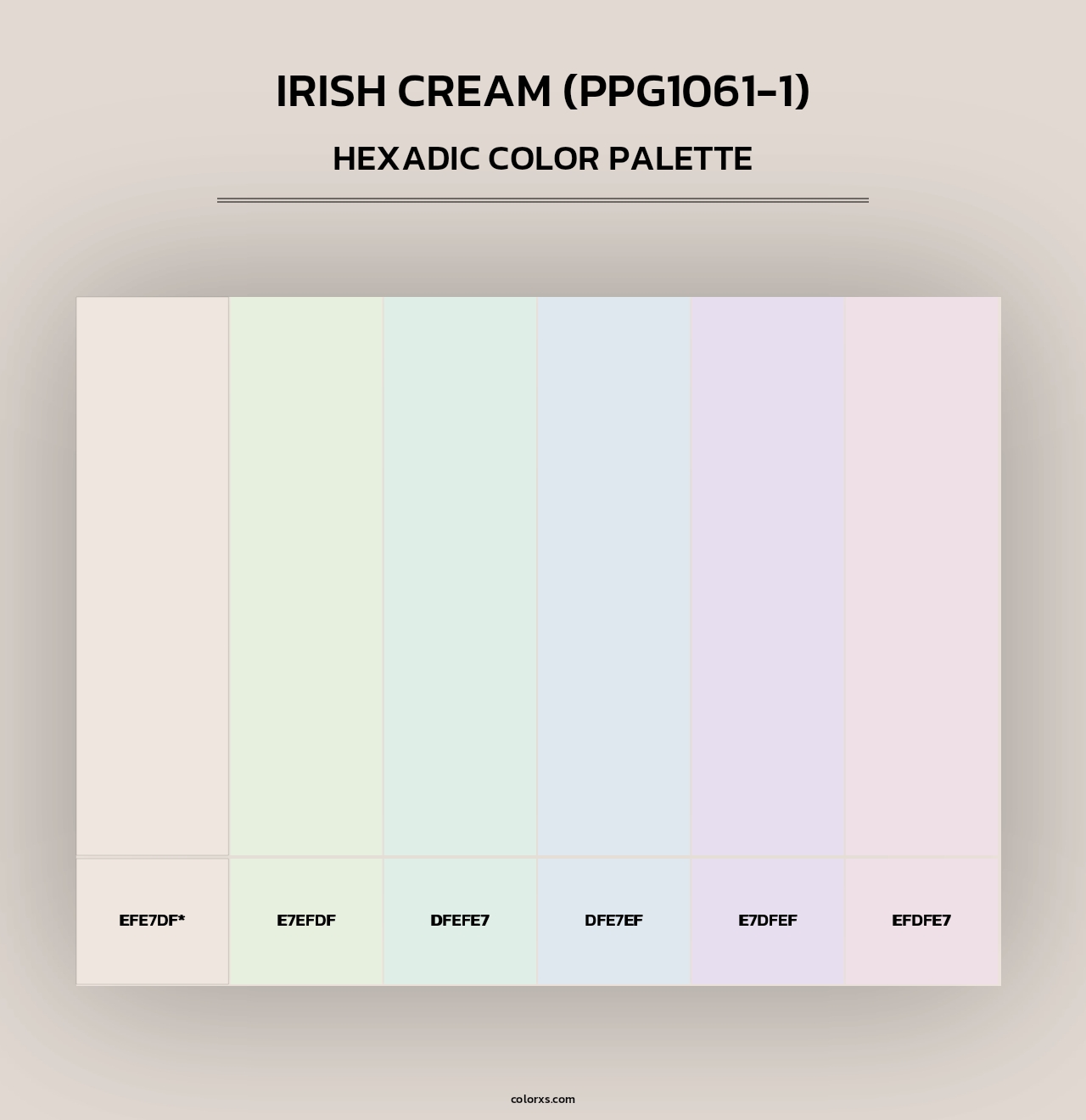 Irish Cream (PPG1061-1) - Hexadic Color Palette